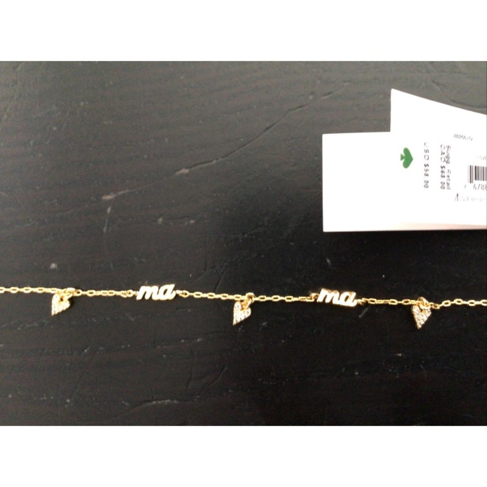 New Kate Spade Love You Ma mom bracelet with pouch
